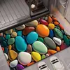 Alfombrilla Absorbente Antideslizante para Baño con Diseño de Piedras Transfronteriza, Alfombrilla de Piso de Tierra de Diatomeas, Alfombrilla para Puerta de Entrada de Cocina, Felpudo para Entrada de Baño