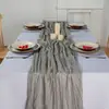 Caminho de mesa bali vermelho de Ano Novo, mesa de sobremesas para festa de casamento, toalha de mesa longa torcida, decoração com atmosfera de Natal