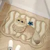 Nueva Alfombrilla de Baño Estilo Dibujos Animados Imitación Lana Trenzada Absorbente Antideslizante Puerta de Baño Alfombrilla Universal Dropshipping