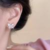 Aretes de Plata 925 con Piedra Ojo de Gato Rosa de Mariposa para Mujer Verano Exquisitos Aretes de Alta Gama 20224 Año Nuevos Aretes