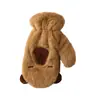 Luvas de Pelúcia de Capivara Fofas para Mulheres no Inverno, Forradas com Lã para Heattech, Podem Ser Penduradas no Pescoço para Ciclismo, Proteção Contra o Frio para Estudantes, Luvas Completas