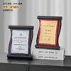 Placa de Madera Imitación Cristal Luna Azul Placa de Premio Personalizada para Franquicia Regalo Empresarial Placa de Marca Logo Personalizado