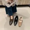Zapatos Mary Jane de Terciopelo Estilo Francés Inspirados en Chanel con Aumento Oculto de Altura, Nuevo Modelo Otoño/Invierno 2025, Zapatos Poco Profundos sin Cordones con Correa Única y Punta Cuadrada