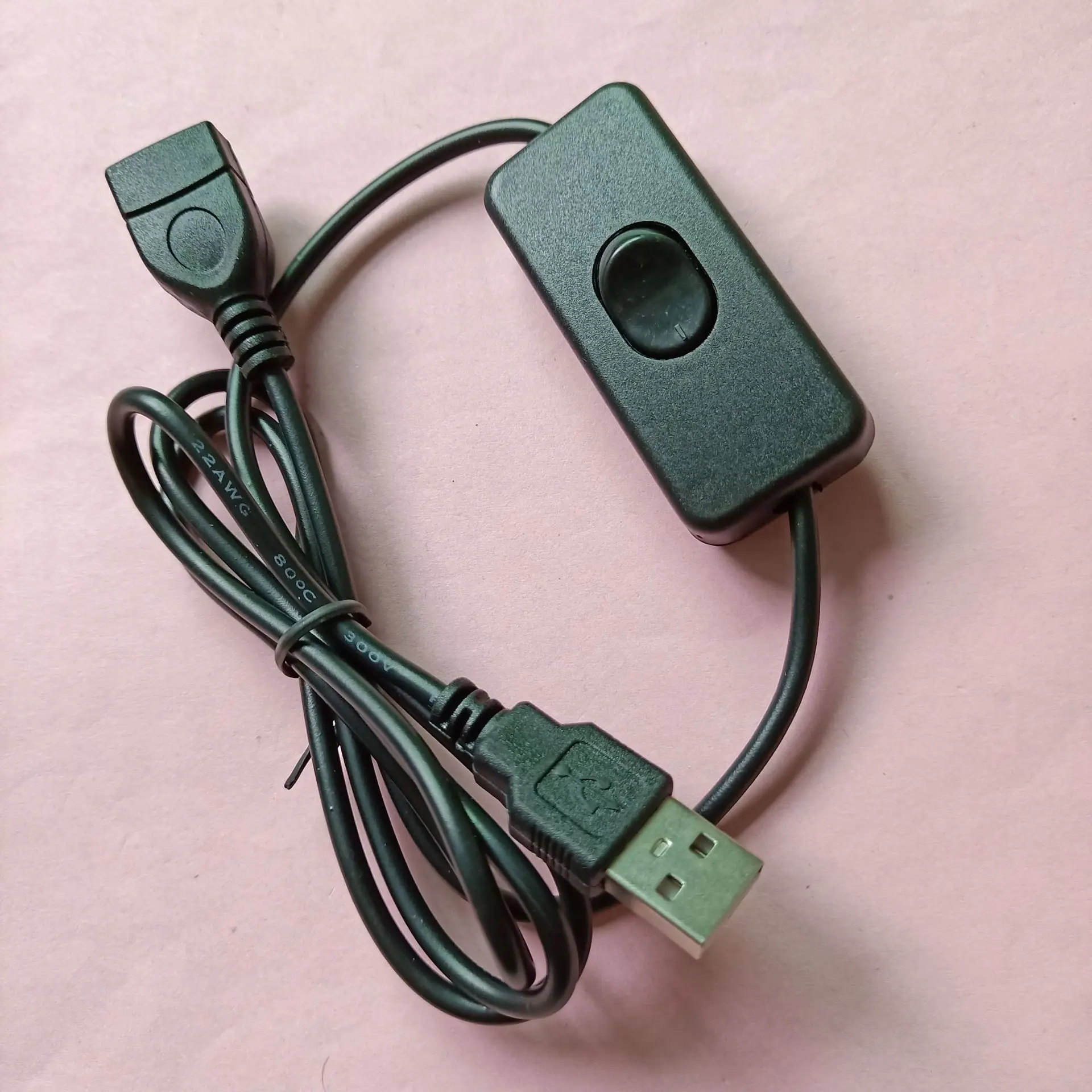 303USB延长线开关黑2米