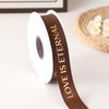 2,5cm Fita de Cetim Bronzeada Fita Fita Florista Suprimentos Loja de Flores Flor Flor Embalagem para Presente Fita