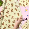 Wx392 Ursinho Amarelo Papel de Seda 17g Presente Doce Papel de Embrulho à Prova de Umidade Decoração de Urso Papel de Seda