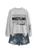 Sudadera Casual Cómoda para Mujer con Estampado de Brazo de Tía Luchadora Mi Amazon Ebay Sitio Independiente