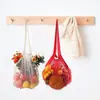 Bolsa de Red de Algodón Orgánico para Frutas y Verduras a Mano Bolsa de Red de Algodón Bolsa de Compras de Supermercado Amazon Bolsa Plegable para Hombro Bolsa de Almacenamiento para Viaje