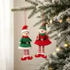 Decoraciones navideñas pareja de dibujos animados cinturón colgante muñeco elfo accesorios para disfraz de escena colgante para árbol de Navidad