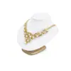 Soporte de Exhibición para Joyería Estante para Adornos Cuero PU Collar Anillo Pendiente Colgante Bandeja de Exhibición de Jade Accesorios de Exhibición
