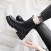 Botas Chelsea Curtas Estilo Coreano para Mulheres, Botas de Chaminé com Solado Grosso Fino Outono 2026, Botas Martin Versáteis para Mulheres, Estilo Britânico