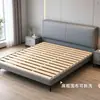 Cama estofada em tecido tecnológico estilo luxo leve para quarto principal da casa, cama de casal de 1,8 metro, estrutura de ripas de madeira maciça estável e silenciosa