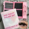 Pestañas postizas gruesas populares europeas y americanas, juego de pegamento de 80 piezas para el maquillaje de chicas asiáticas mestizas populares, pestañas postizas de comercio exterior transfronterizo