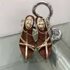 Sandálias Romanas Femininas 2025 Verão Novo Estilo com Tira Fina Design Cruzado Retro Francês para Usar com Saia Sandálias de Salto Grosso Bico Fino