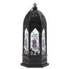 Linterna de Halloween Transfronteriza Nueva Portavelas Luz de Vela Electrónica LED Adornos de Decoración de Escritorio Accesorios de Ambiente para Fiestas