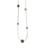 Collar de cuentas con Flor Verde Fresca, Gota de Rocío y Enredadera Verde, con un Ambiente Pastoral Estilo Bosque y Cadena Elegante para la Clavícula
