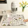 Alfombrilla Americana para Drenaje Transfronteriza para Encimera de Cocina Absorbente de Agua y Aceite Diatomeas Mesa Alfombrilla Resistente a Manchas para Cafetera Alfombrilla Lavable