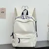 Mochila Escolar Estilo Ins Transfronteriza para Niñas con Diseño de Letras, Mochila Ligera para Estudiantes de Secundaria y Preparatoria, Mochila con Compartimento para Computadora de 15 pulgadas, Estilo Nicho