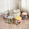 Banquito de almacenamiento para niños, caja de almacenamiento de peluches, cubo de almacenamiento, banquito de almacenamiento mágico transparente que se puede usar como asiento