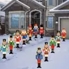 Decoración Navideña Cascanueces Soldado Navideño Letrero Exterior Decoración Patio Jardín Césped Porche Tarjeta de Inserción en el Suelo