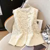 Novo Colete Estilo Chinês Estilo Nacional Verão Jacquard Pesado Colete Sem Mangas Top Peça de Roupa Externa de Renda de Alta Qualidade para Mulheres