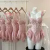 Doce Barbie~Estampa Floral Doce Corset Espinha de Peixe Alça de Renda Busto Acolchoado Afinando Reunião Pijama Sexy para Mulheres V36