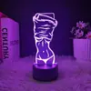 Luz de Noche LED 3D Creativa para Niñas Yoga Sexy, Adornos de Escritorio Luminosos, Lámpara de Mesa LED, Regalo de Atmósfera para Dormitorio y Mesita de Noche