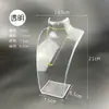 Suporte Exibidor Mannequin Modelo Colar de Joias Acrílico Modelo de Pescoço Vitrine de Exibição de Pingentes Suporte para Transmissão ao Vivo