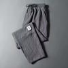 Calças Masculinas 2025 Daily Sports Perna Reta Verão Modernas Estilo Coreano Cropped Casual Calças Cordão Cintura Elástica Calças Masculinas