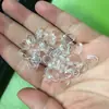 Aretes de Vidrio de Color Arcoíris Súper Brillante Color AB con Agujero Grande Pendientes de Collar de Cristal Ovalado Accesorios para Manualidades DIY al por Mayor