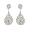 Pendientes de Moda Transfronterizos con Diseño de Gota de Agua y Diamante Completo para Mujer, Pendientes de Pedrería Modernos y Sexys, Elegantes Accesorios para Orejas al por Mayor E275