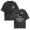 Comercio exterior nueva camiseta lavada animación ataque gigante Attack on Titan casual pareja manga corta