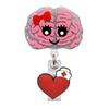 Píldora de Corazón Curita Cerebro Creativo Doctor Enfermera Carrete Retráctil para Insignia Giratorio Clip de Caimán Hebilla de Fácil Extracción