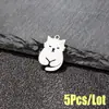 5 Piezas/Paquete Accesorios Versátiles DIY Fabricante Listo para Usar Venta al por Mayor Moda Animales de Dibujos Animados Colgante de Gato Lindo Joyería