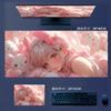 Anime bonito mouse pad oversized gaming computador mesa almofada escritório antiderrapante teclado pad bloqueio borda espessada geração de cabelo