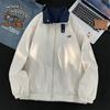 Casaco de trabalho marrom marrom vintage estilo americano primavera e outono masculino e feminino nacional tendência solta roupas de carga jaqueta masculina de casal