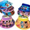 Sombrero de ala grande con dibujos animados para niños, protector solar de verano para exteriores, para niños y niñas, sombrero de sol con parte superior vacía, novedad de 2025