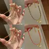Amor Lazo Pequeño Deslizante Pollito Pequeño Croix Cruz Negro Oro Pulsera Francesa Vintage Oro Tejido Pulsera de Cuerda Roja para Mujeres