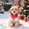 Set de gorro y bufanda navideños estampados para mascotas (perros y gatos), superventas transfronterizo, set navideño para gatos y perros seis