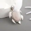 Colgante de Piedra Natural y Cristal Estilo Europeo y Americano Collar DIY Aleación Incrustada Accesorios de Colgante de Joyería de Cristal Transfronterizo