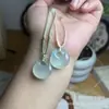 Lingote de ágata natural, calcedônia, gelo, semente, ruyi lock, bolsa de amantes, pingente de joia de jade, fornecimento ao vivo