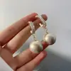 Novos Brincos de Prata Esterlina Brincos Brincos Femininos Exclusivos Nicho Coreano Retro Brincos de Pérola Versátil Fada Elegante Joias