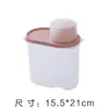 Caja grande para almacenamiento de granos, recipiente de plástico para almacenamiento de alimentos, caja sellada para productos secos del hogar con tapa, recipiente de almacenamiento para cocina