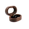Caja de Madera Maciza para Pendientes de Mujer, Anillos, Joyero de Almacenamiento y Regalo, Nogal Negro Exclusivo Transfronterizo para Regalos de Enamorados Logo