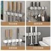Gancho para trapeador, colgador de pared para trapeador, gancho para trapeador, escoba, estante fijo, inodoro sin perforaciones, artefacto de cocina, estante de almacenamiento multifunción