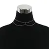 Cadena de Pecho Noche Qin Cadena Corporal Ropa Interior Sexy Sexy Estilo Europeo y Americano Colgante de Diamantes Brillantes Collar de Tentación Tirante Picante Superior