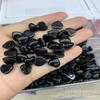 Ágata natural Piedra Ojo de Tigre encantador anillo de corazón de durazno cara de tambor horquilla anillo parche DIY accesorios de joyería de piedra desnuda