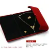 Caja de Regalo de Tres Piezas Doradas para Boda Caja para Collar de Perlas de Doble Apertura Caja de Regalo para el Día de la Madre Collar con Anillo de Perlas Pendientes