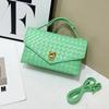 Bolso de Mano de Lujo Accesible de Alta Gama Bolso Tejido a Mano de Cuero Genuino 2025 Nuevo Bolso Satchel de Moda Bolso de Noche Bolso Cuadrado Pequeño de Piel de Vaca