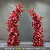 Adereços de Casamento: Arco Floral em Forma de Chifre, Cenário de Palco, Painel Curvo Pronto para Casamento ao Ar Livre